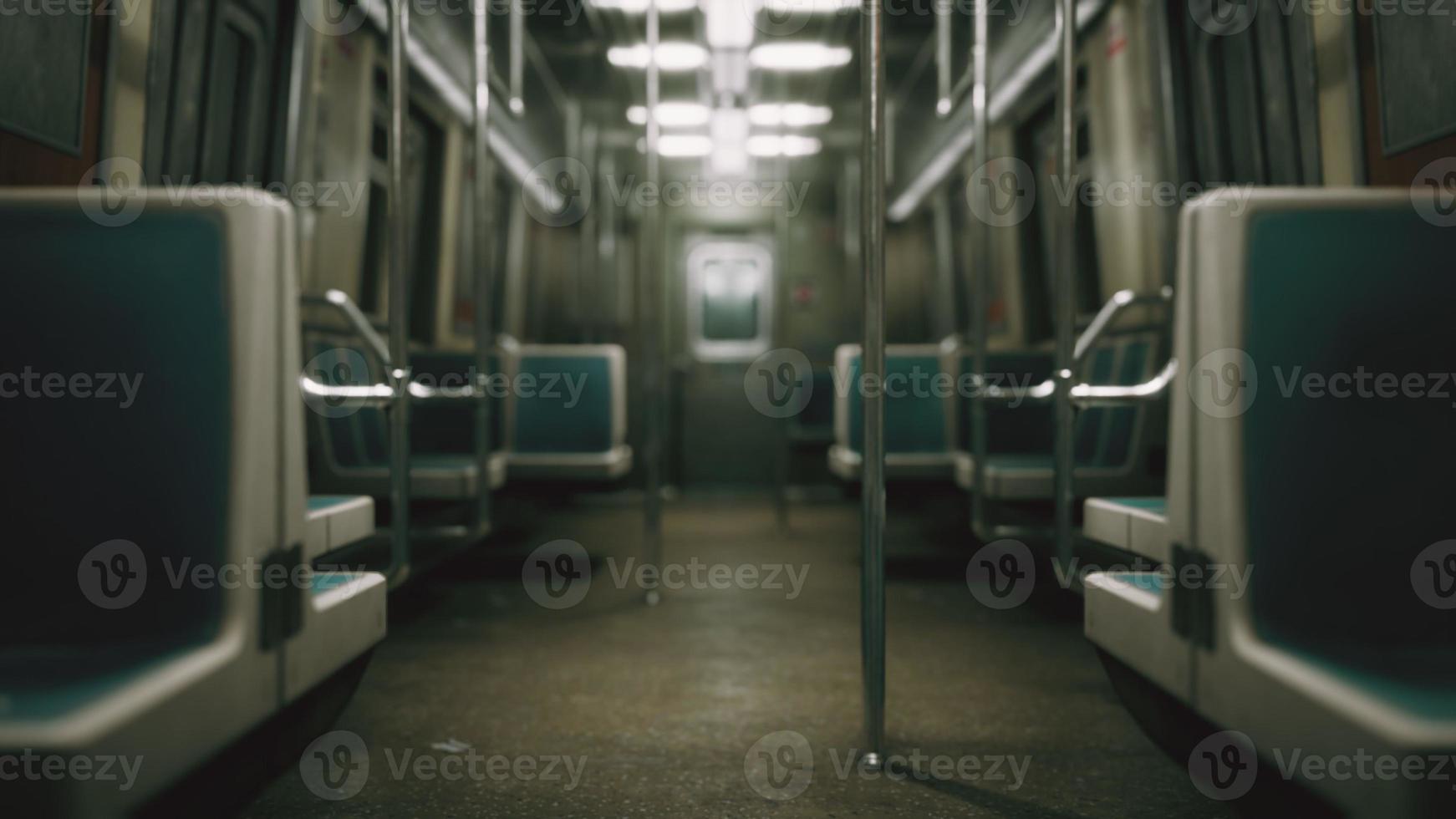 subway car in USA empty because of the coronavirus covid-19 epidemic photo