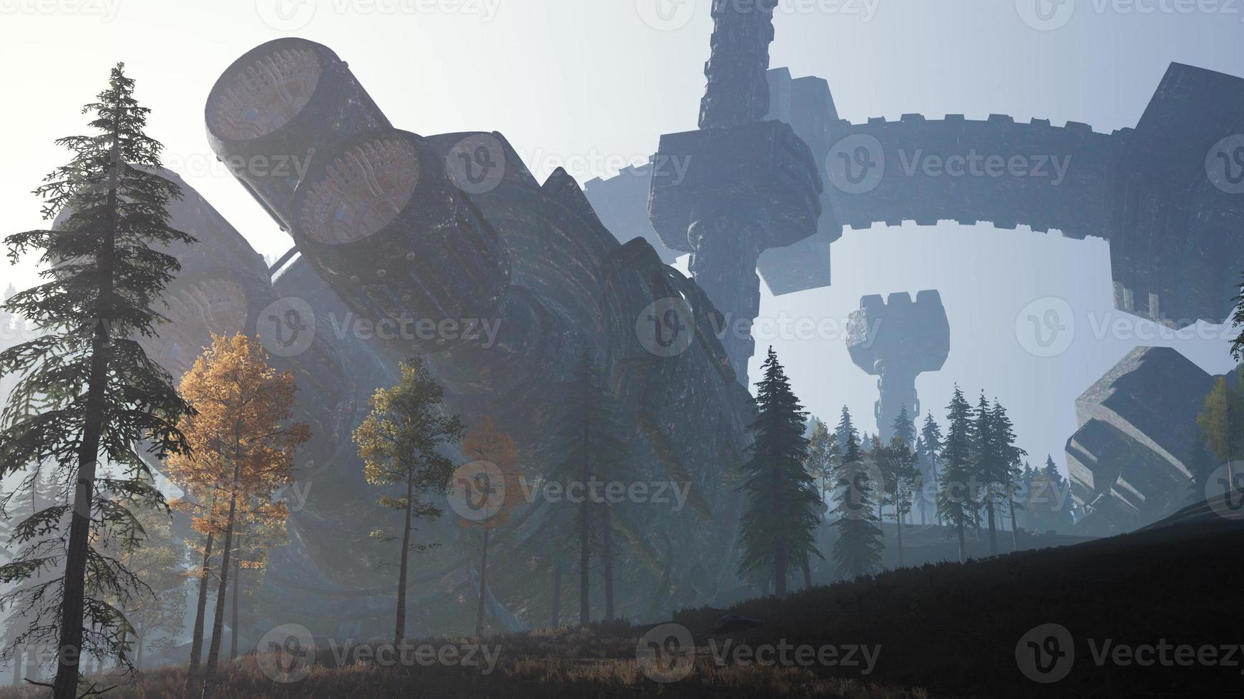 UFO crashed in the forest photo