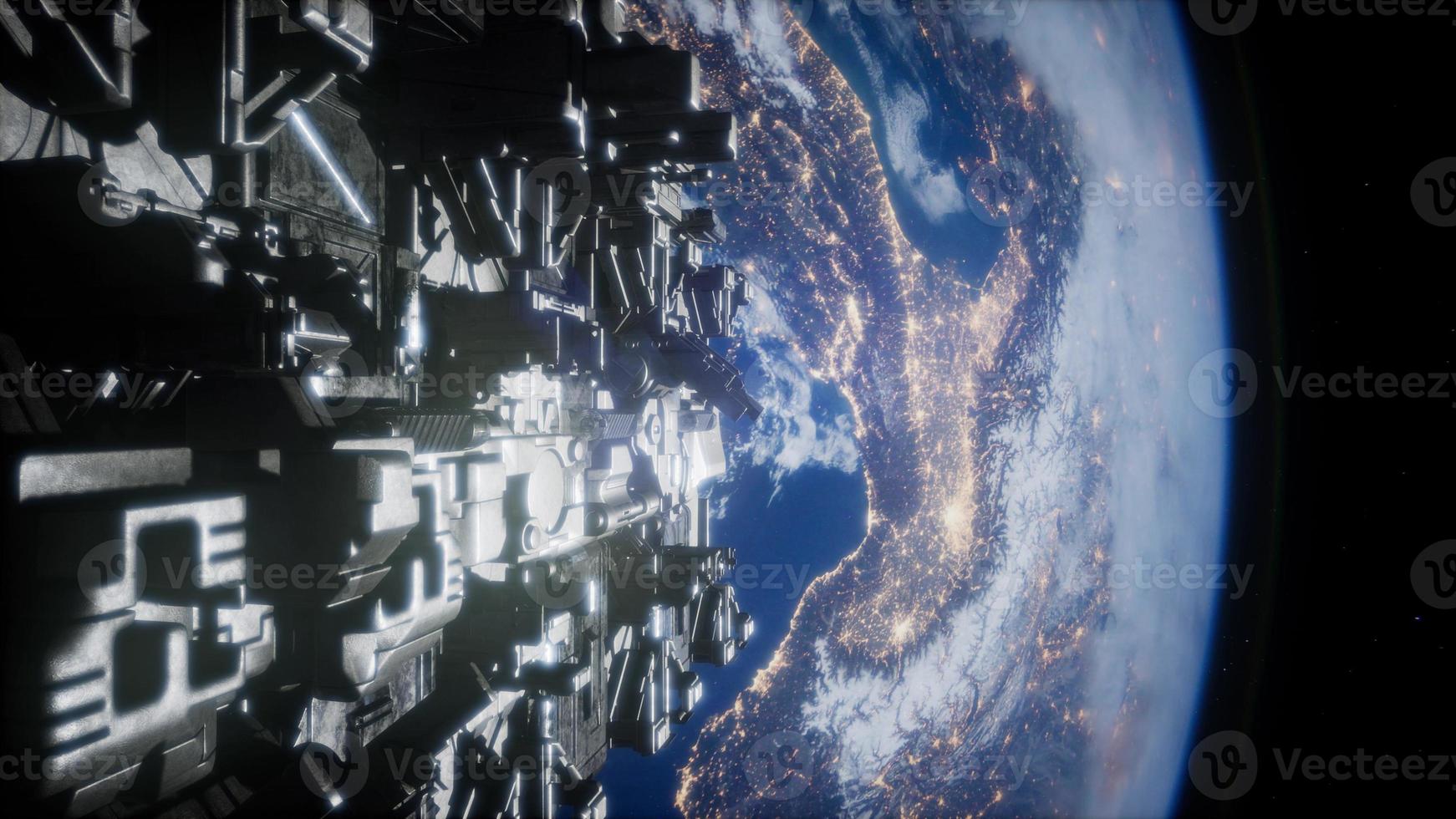 Alien UFO near Earth photo