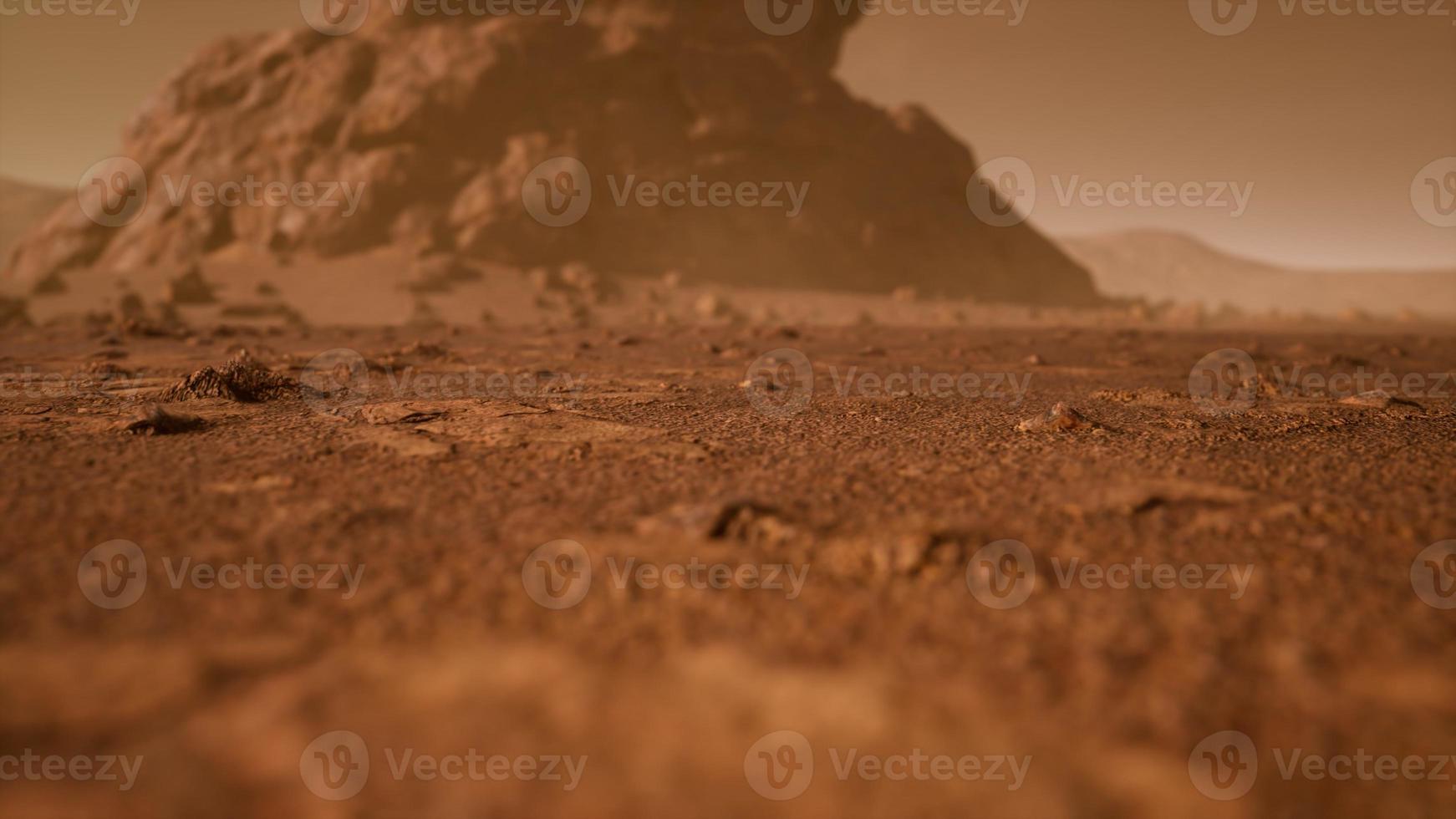 Fantastic martian landscape in rusty orange shades photo