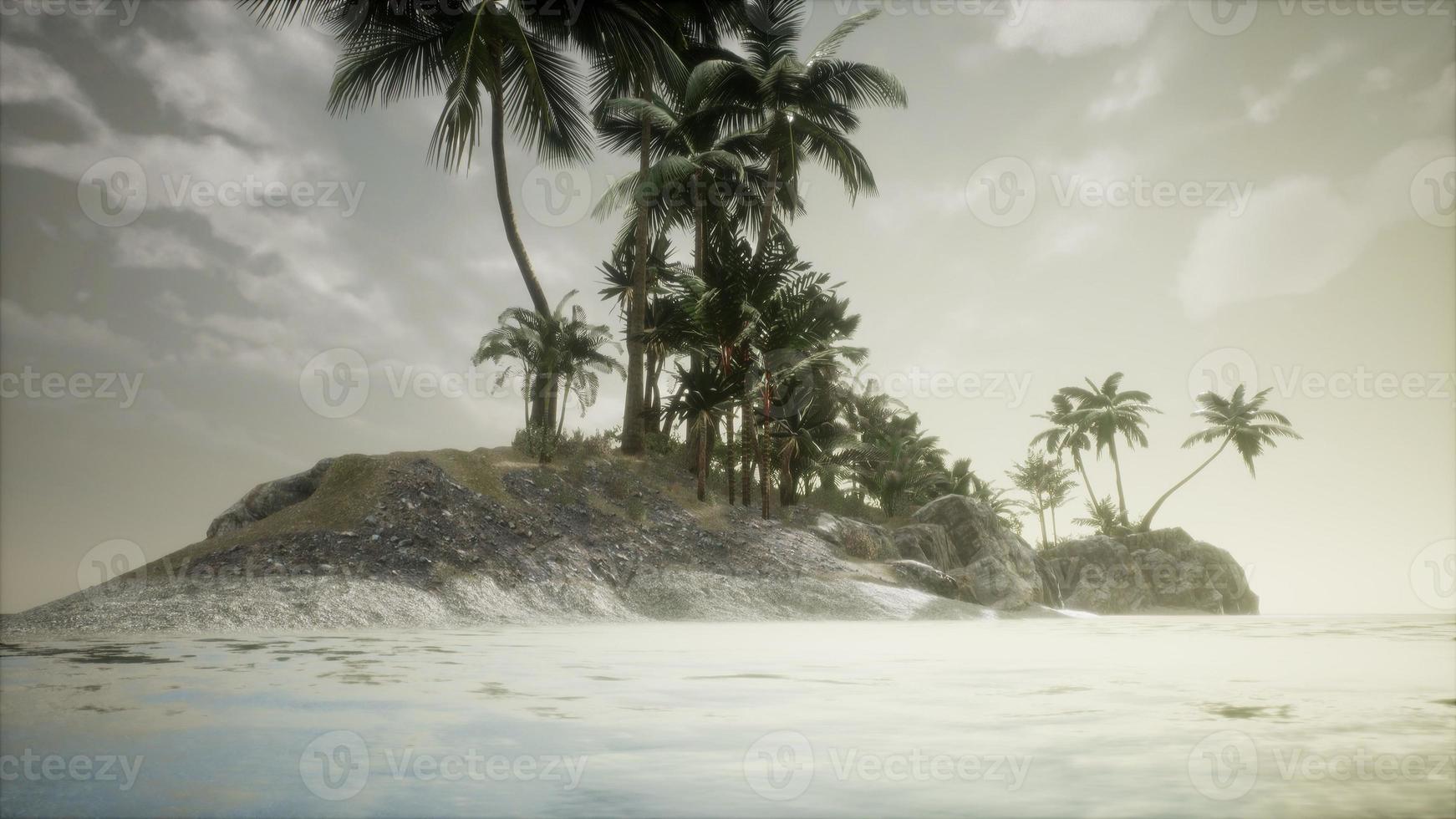 Soft twilight of the amazing tropical marine beach photo