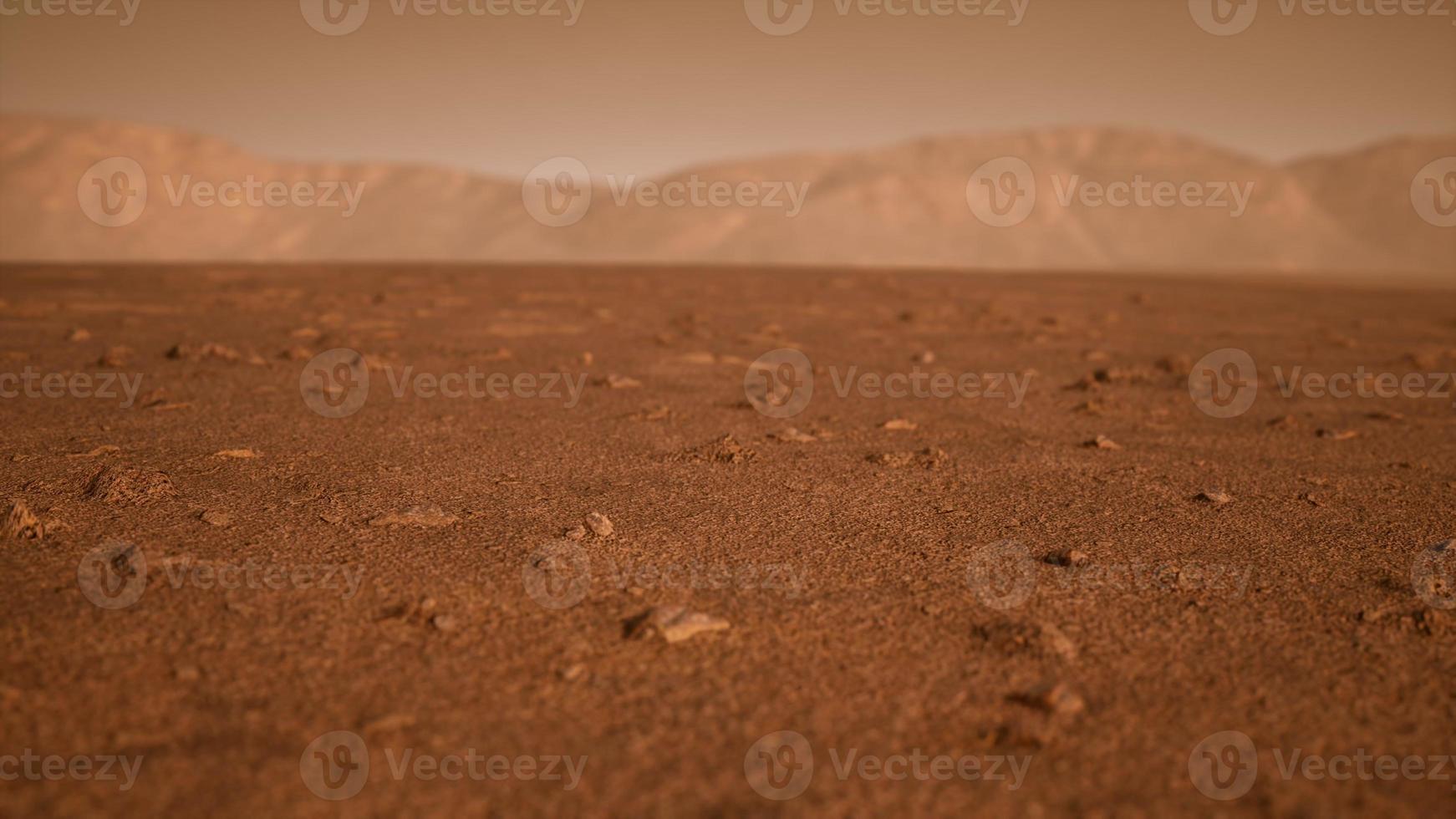 fantástico paisaje marciano en tonos naranja oxidado foto