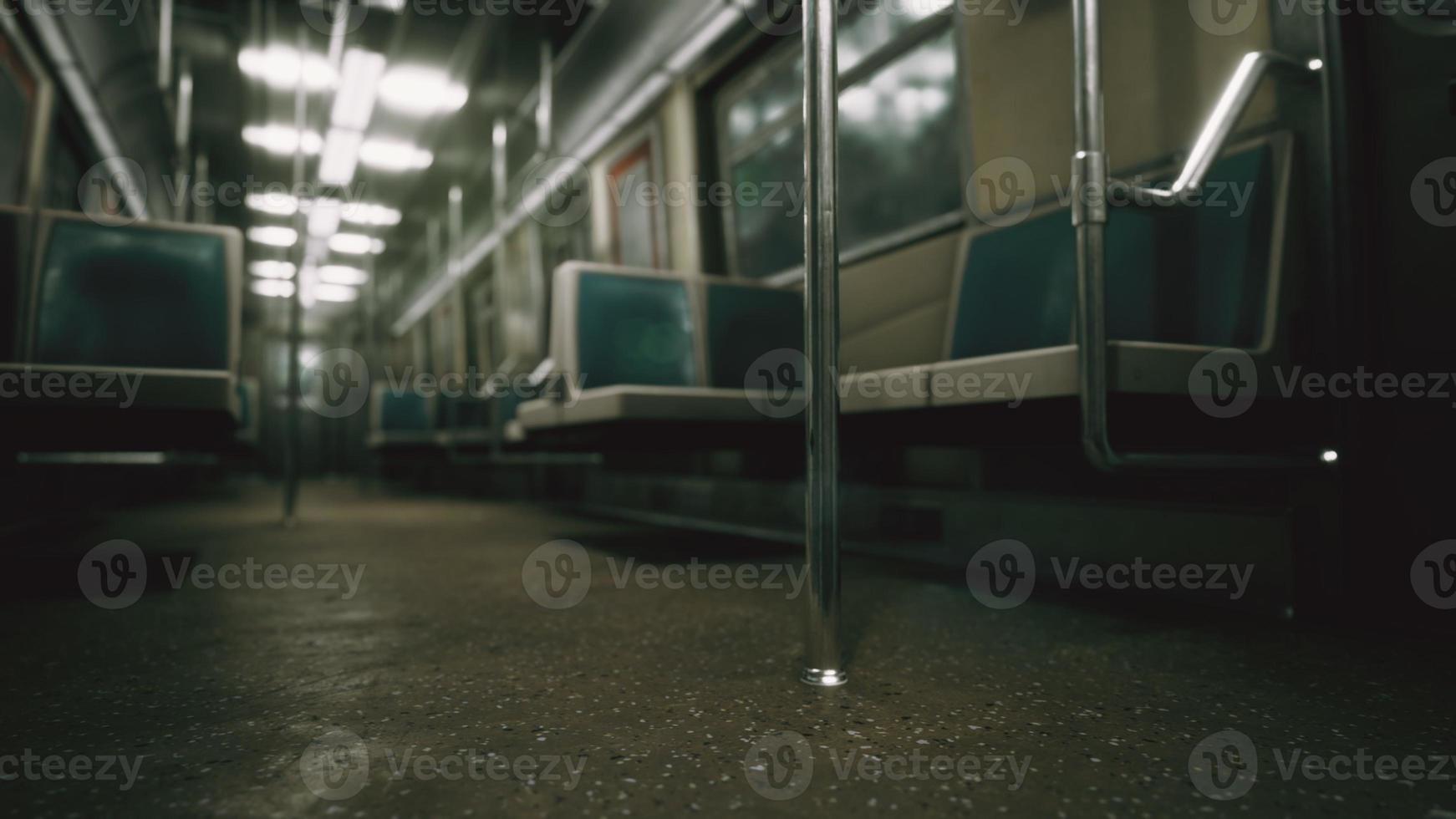 subway car in USA empty because of the coronavirus covid-19 epidemic photo
