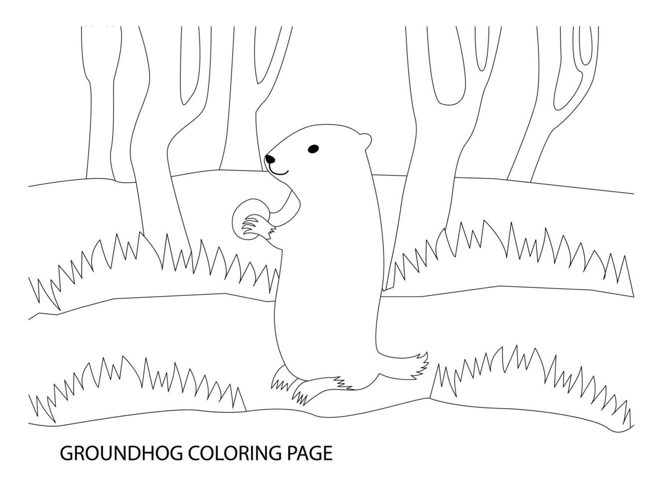 Animal Coloring page design. coloring page design. Animal line art design. vector