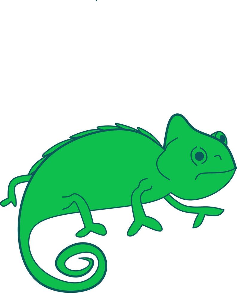 Colored chameleon animal logo vector