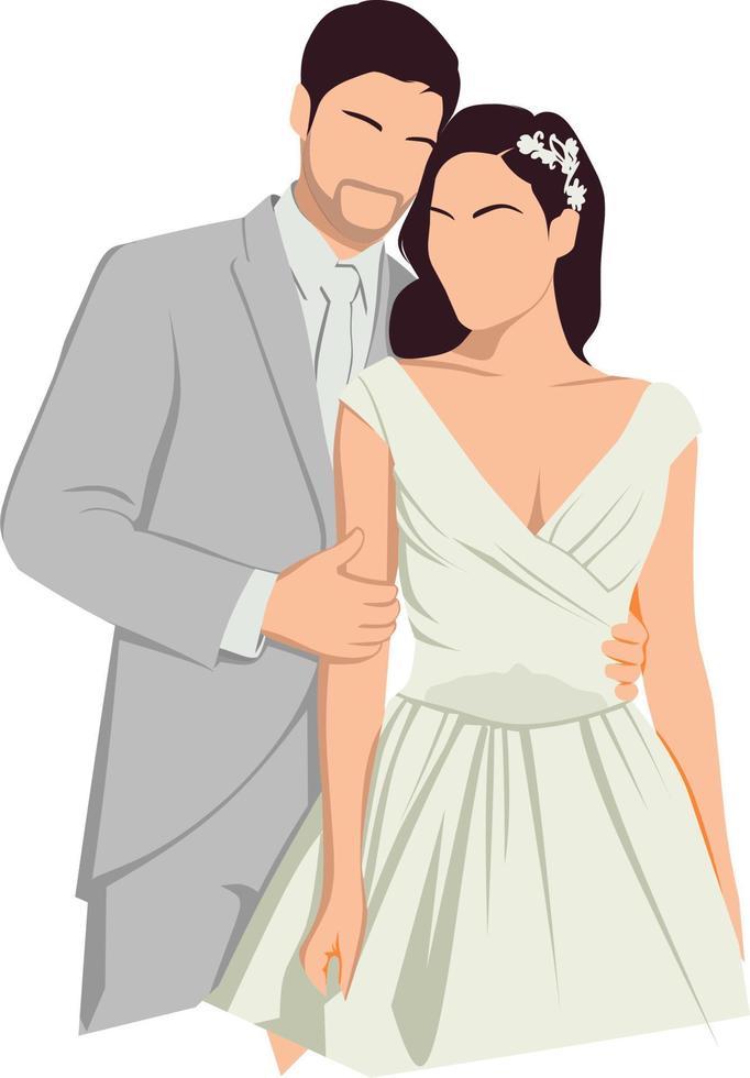 vector minimalist faceless couple