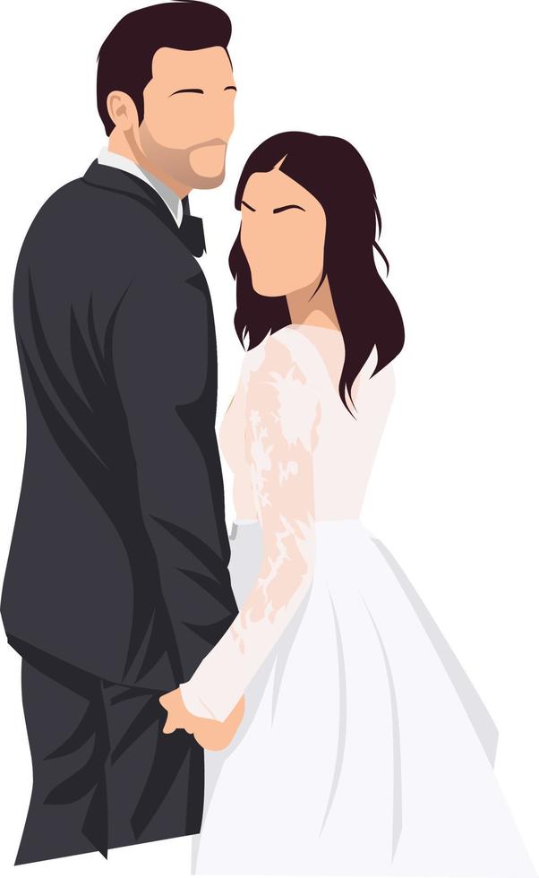 vector minimalist faceless couple