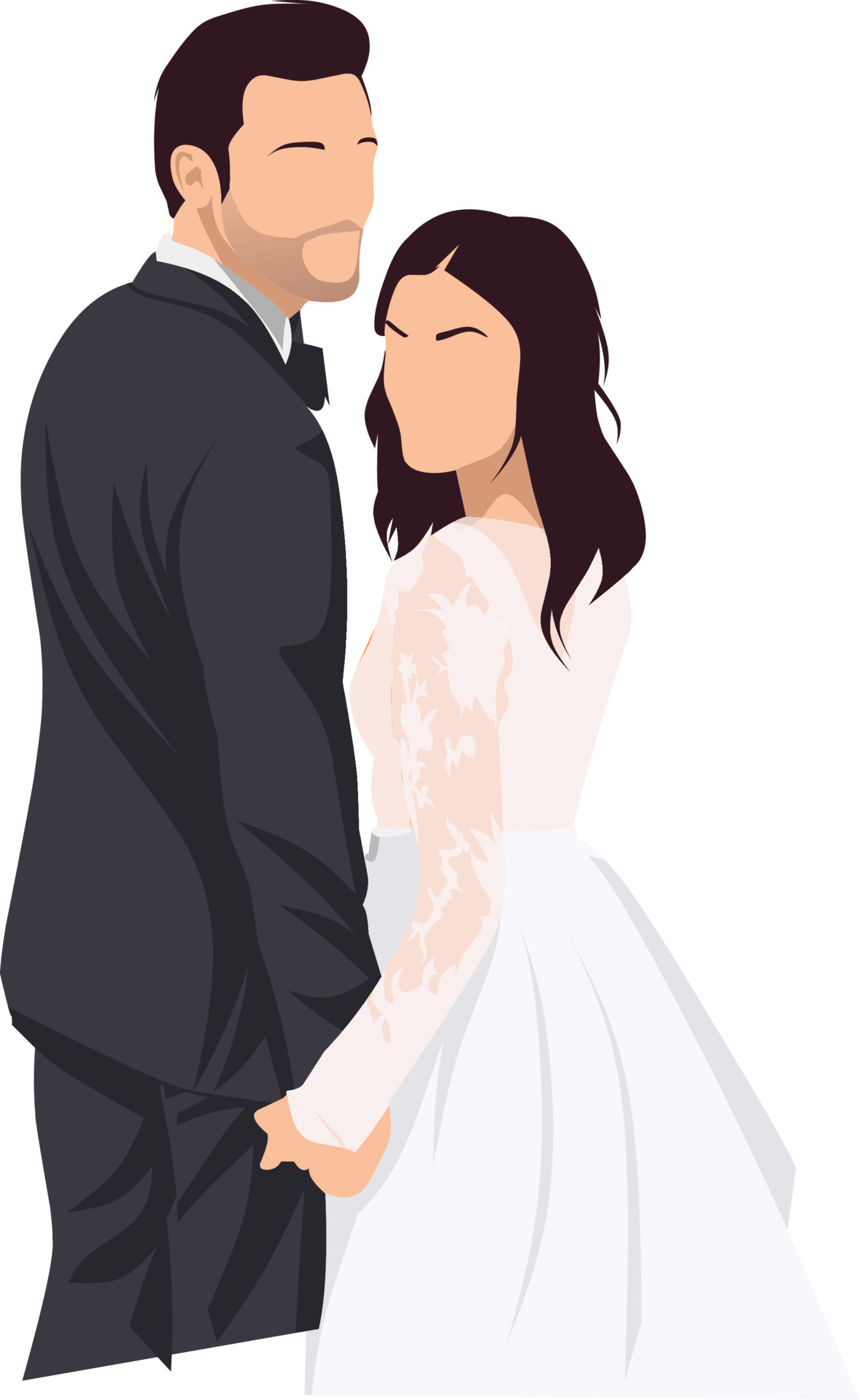 vector minimalist faceless couple 5814160 Vector Art at Vecteezy