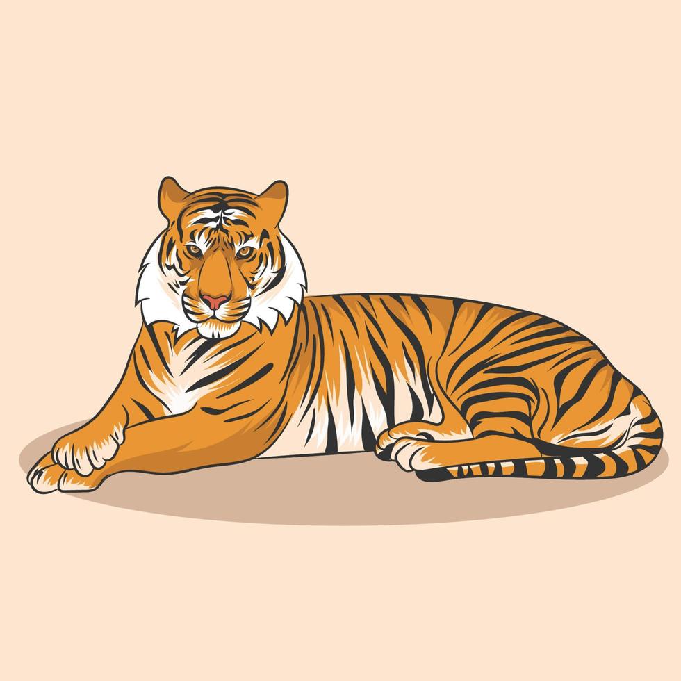Tiger character. Vector Illustration