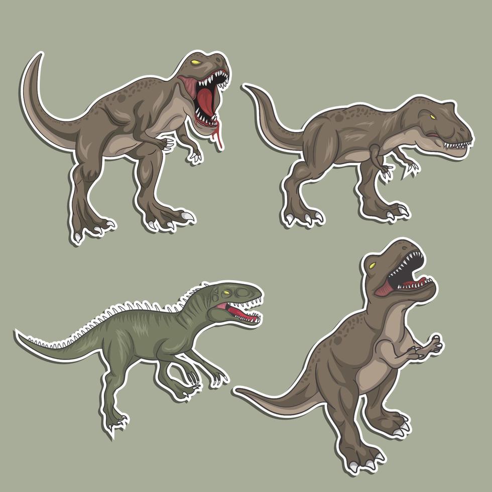 colección de dinosaurios. ilustración vectorial vector