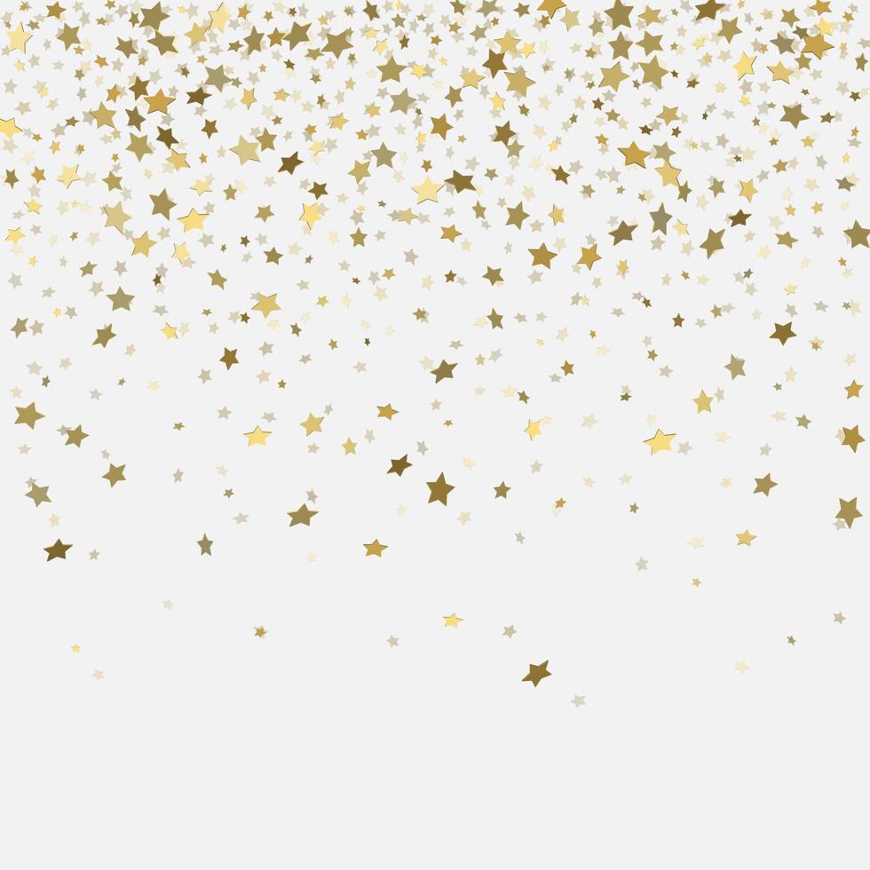 Gold 3d stars on whitet background vector