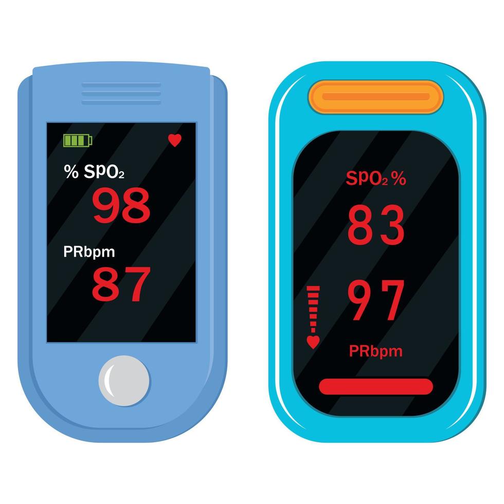 oxygen measurement device, color isolated vector illustration in cartoon style