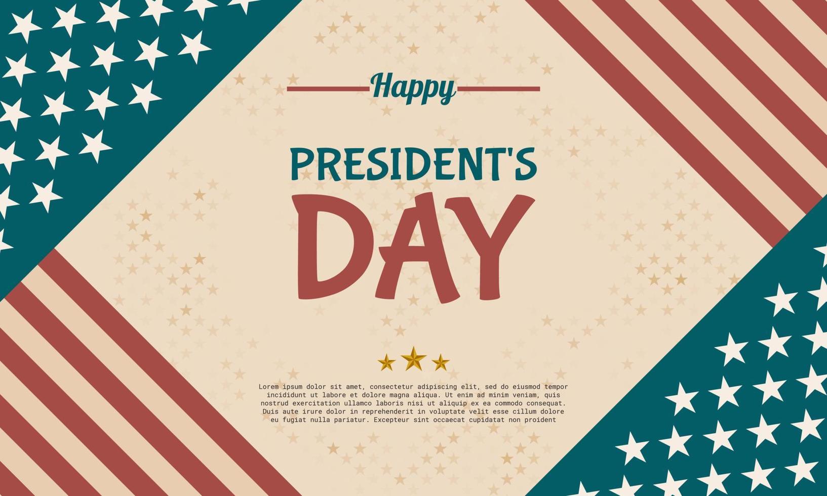 President day background sales promotion advertising banner template with american flag design vector