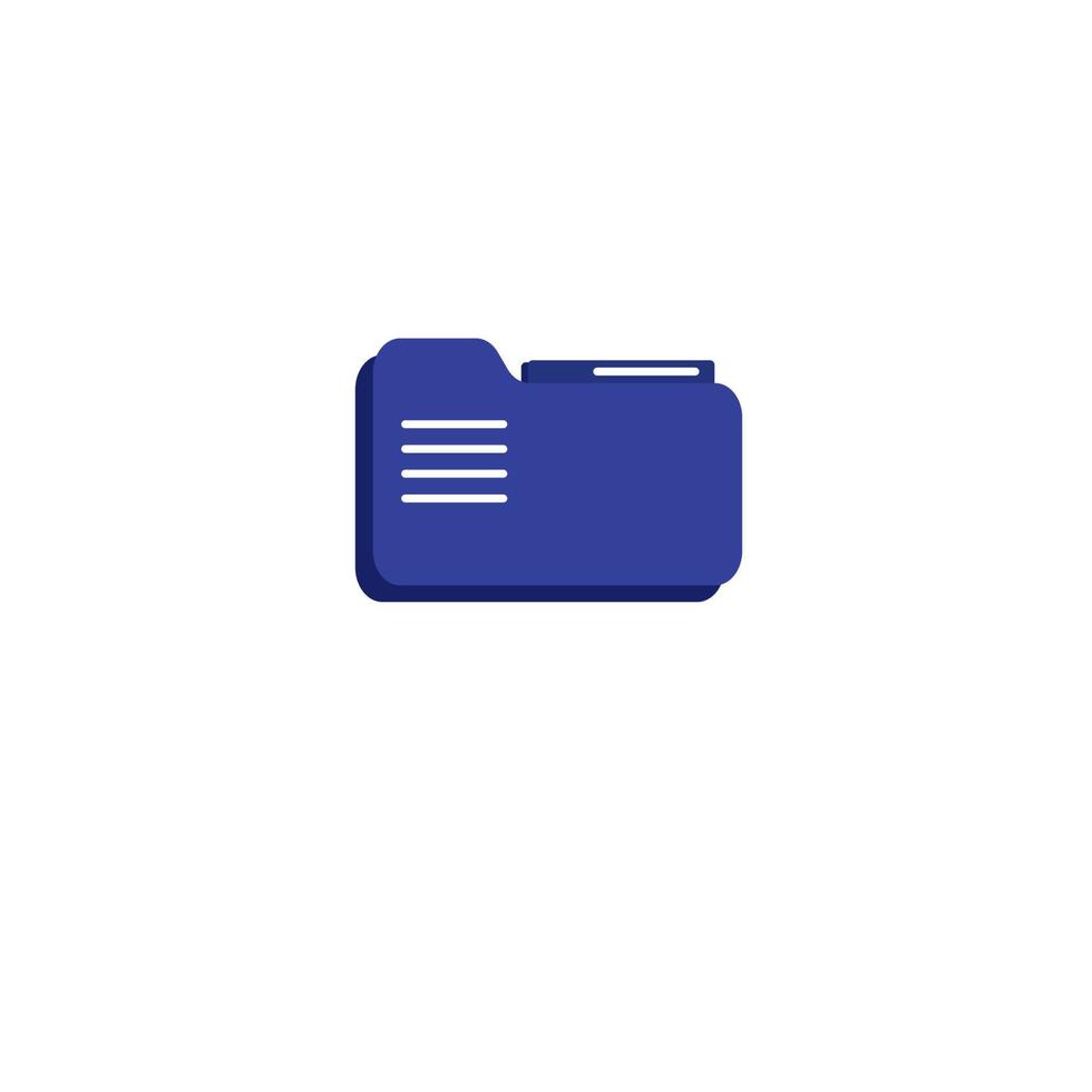 icono con una carpeta para el almacenamiento seguro de documentos y archivos en la computadora. vector profesional