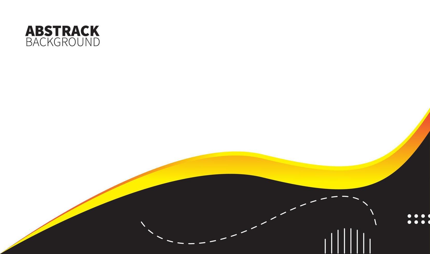 Abstract yellow black wave background Pro Vector