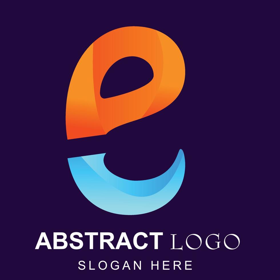 logo degradado minimalis para marca y empresa comercial vector