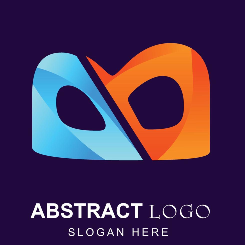 logo degradado minimalis para marca y empresa comercial vector