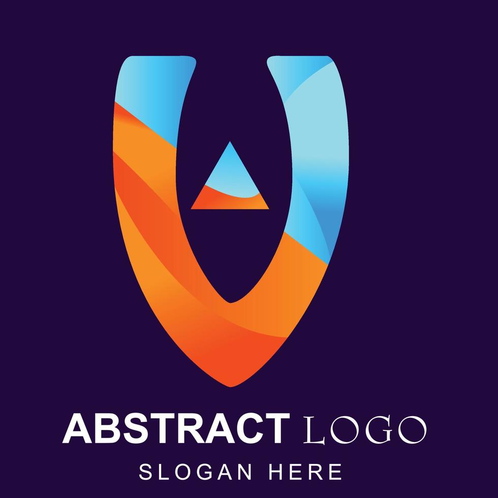logo gradient minimalis for brand and bussines company vector
