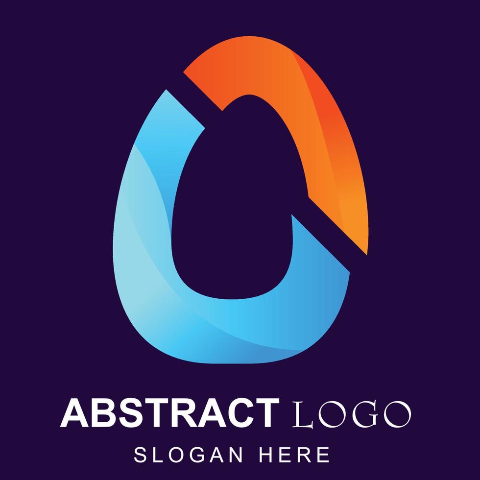 logo degradado minimalis para marca y empresa comercial vector