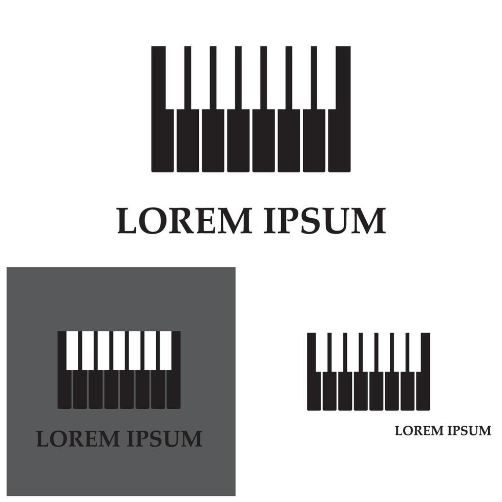 Piano icon vector ilustration template