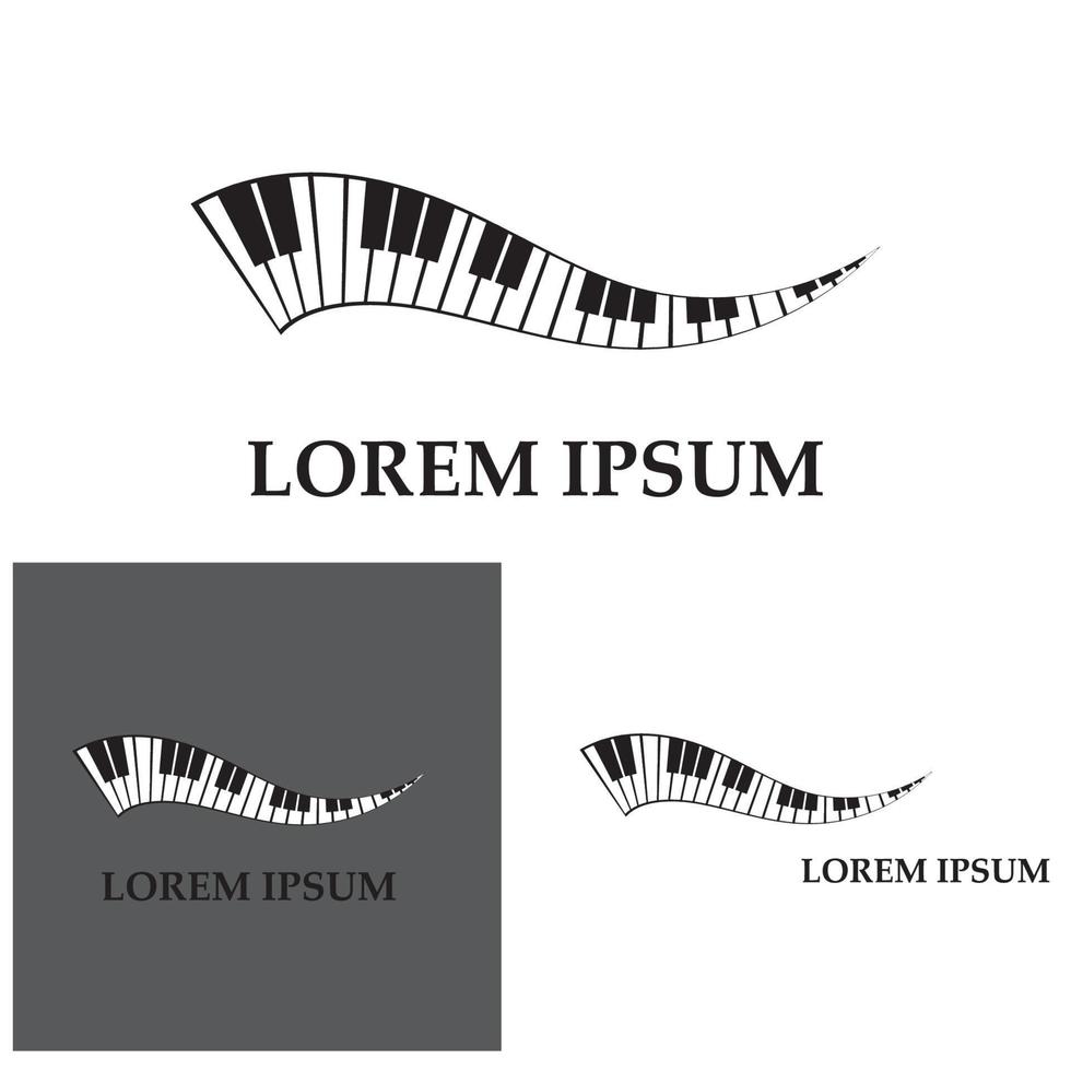 Piano icon vector ilustration template