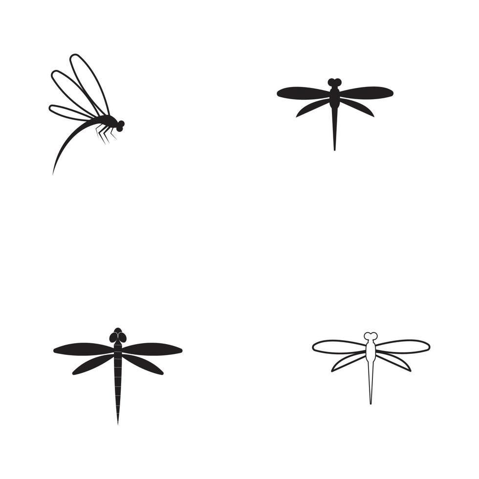 Dragonfly illustration icon design template vector