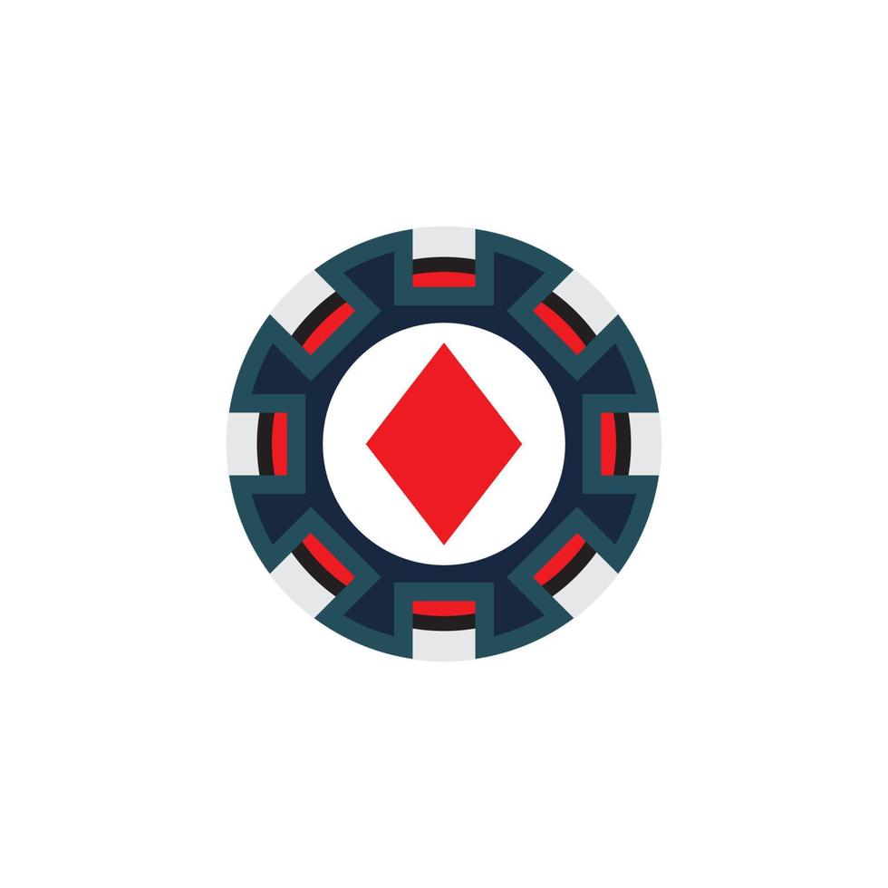 icono de fichas de casino icono de vector de fichas de póquer logotipo fichas de casino para póquer o ruleta.ilustración vectorial aislada en fondo blanco