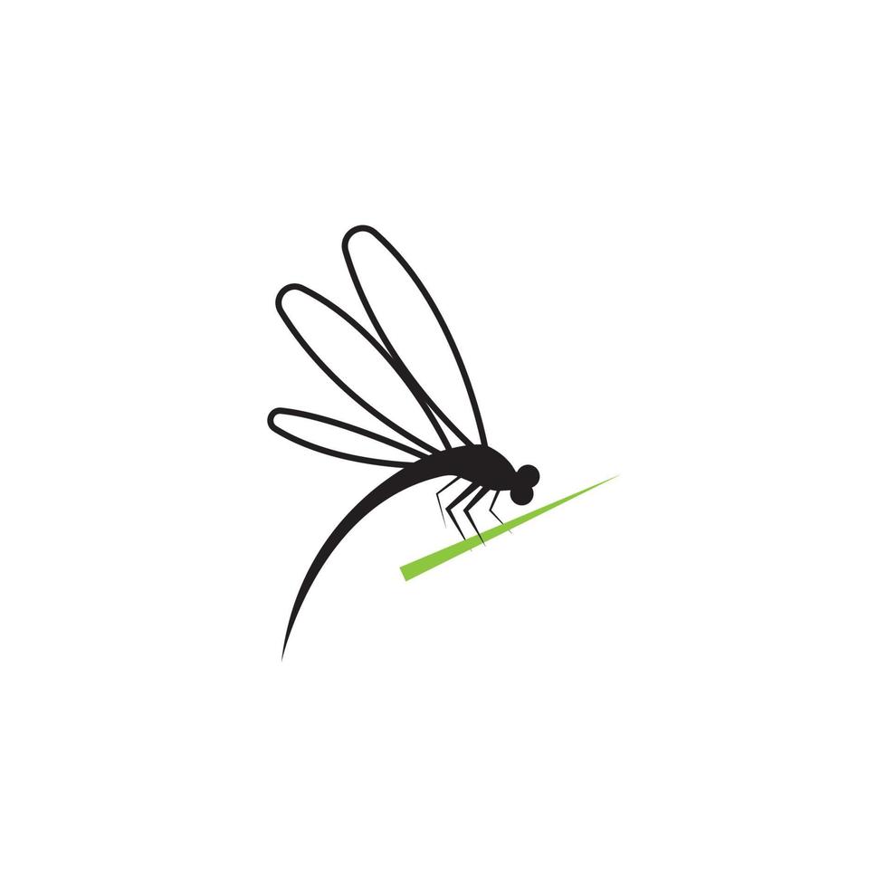 Dragonfly illustration icon design template vector