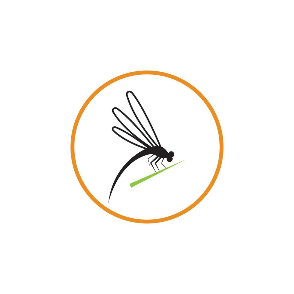 Dragonfly illustration icon design template vector