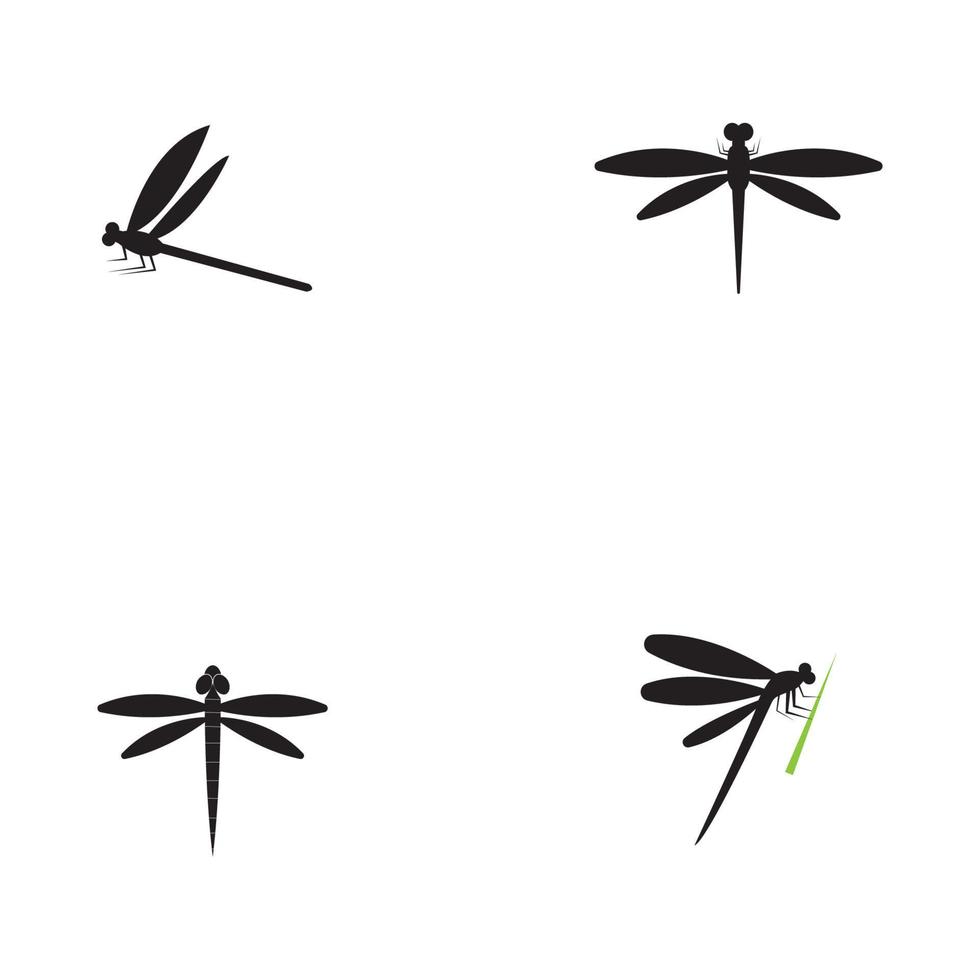 Dragonfly illustration icon design template vector