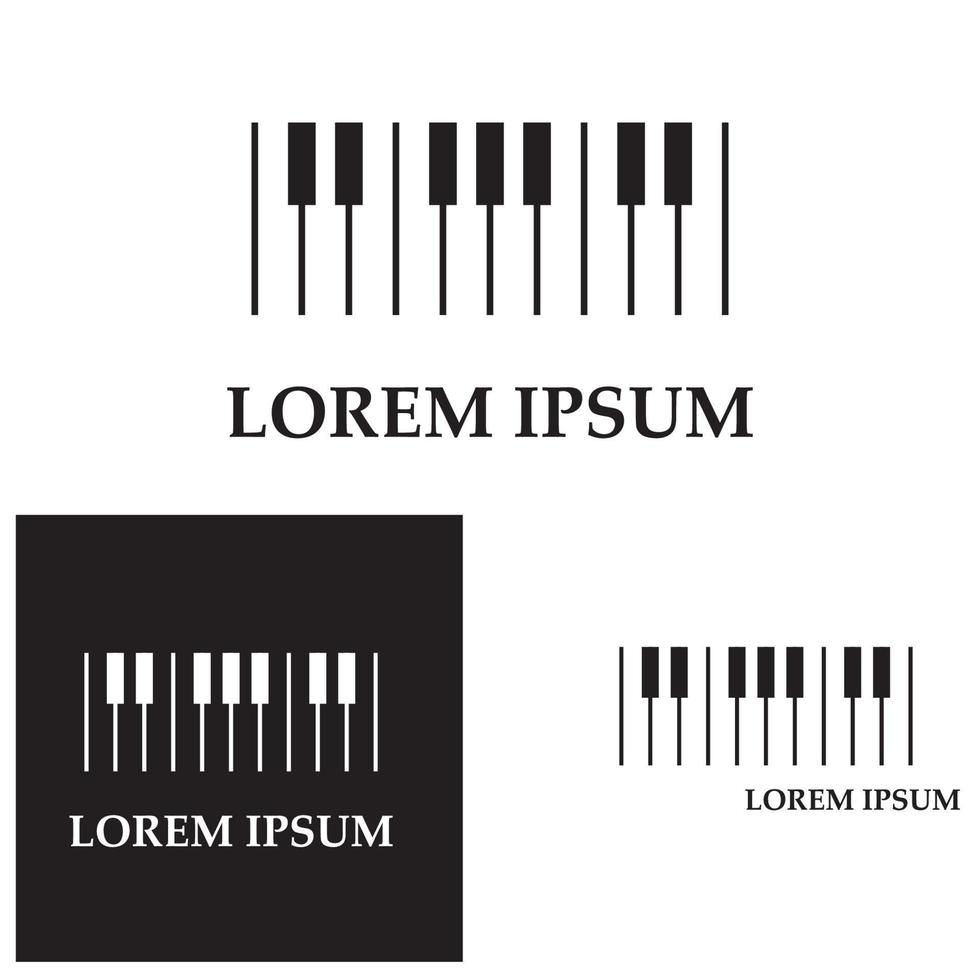 Piano icon vector ilustration template