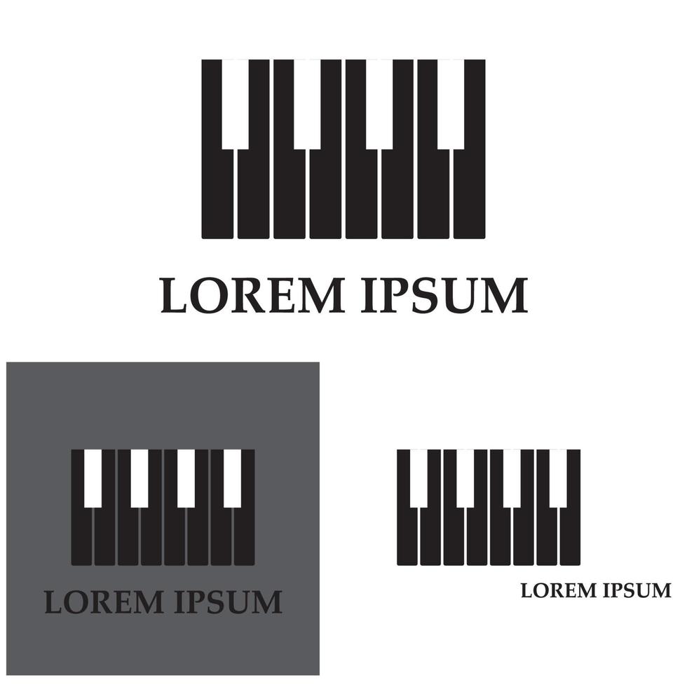 Piano icon vector ilustration template