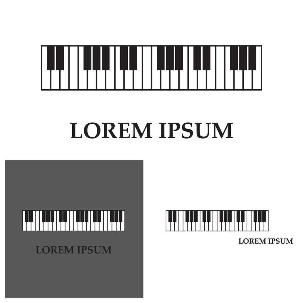 Piano icon vector ilustration template