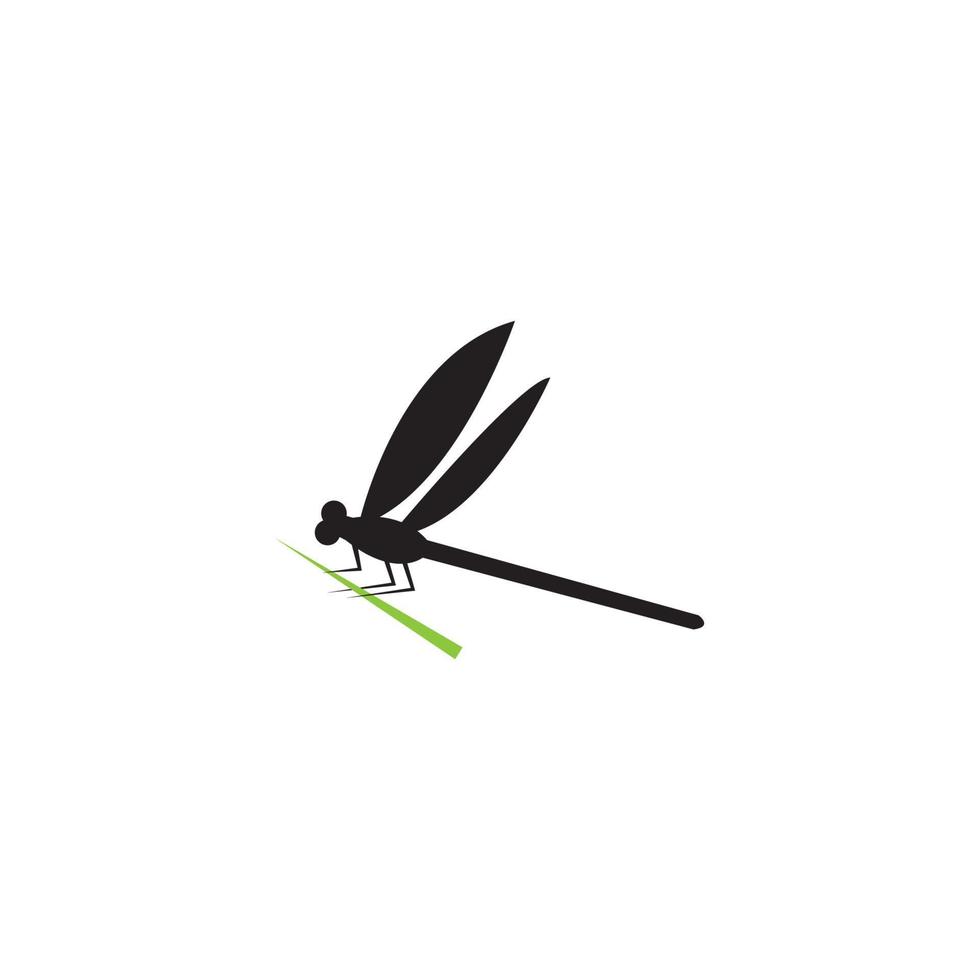 Dragonfly illustration icon design template vector