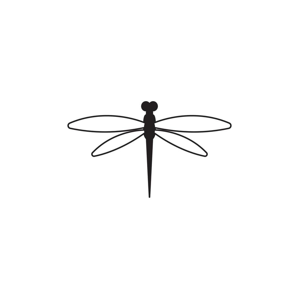 Dragonfly illustration icon design template vector