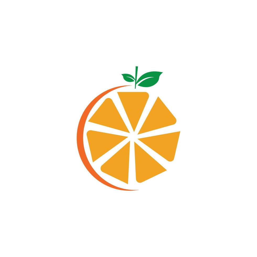 Diseño de ilustración de icono de vector de diseño de logotipo naranja