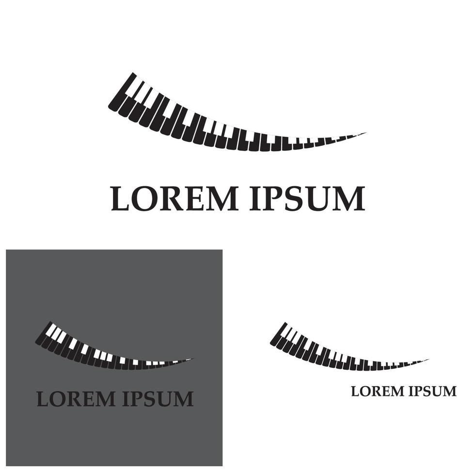 Piano icon vector ilustration template