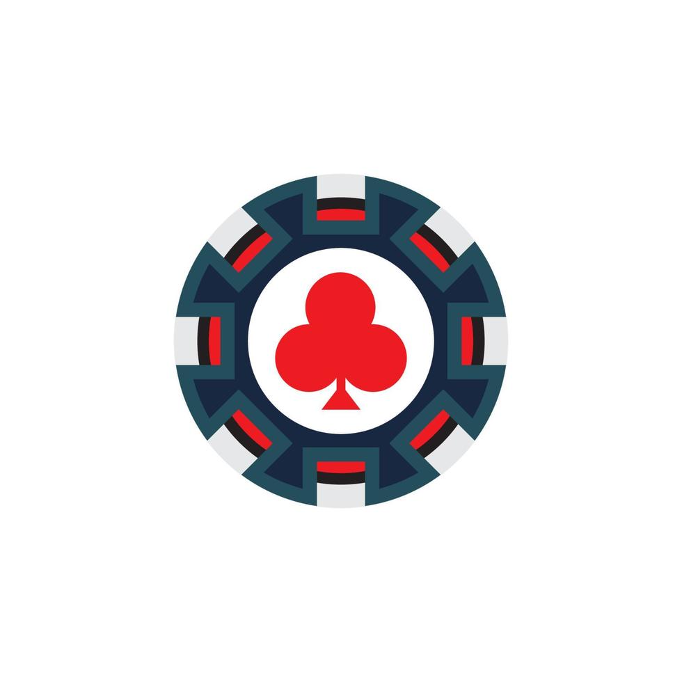 icono de fichas de casino icono de vector de fichas de póquer logotipo fichas de casino para póquer o ruleta.ilustración vectorial aislada en fondo blanco