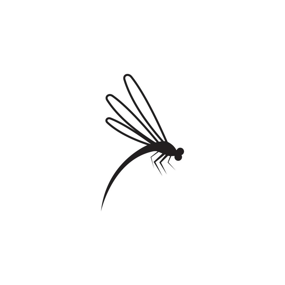 Dragonfly illustration icon design template vector