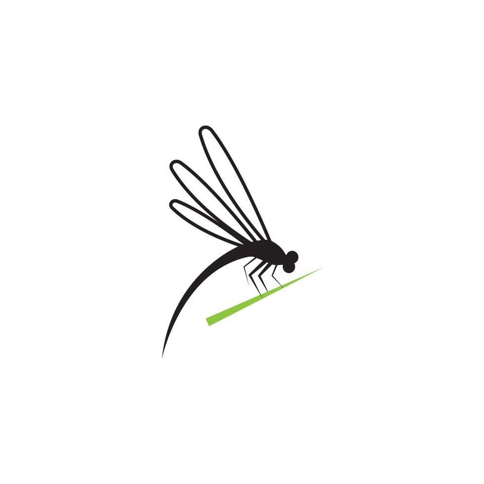 Dragonfly illustration icon design template vector