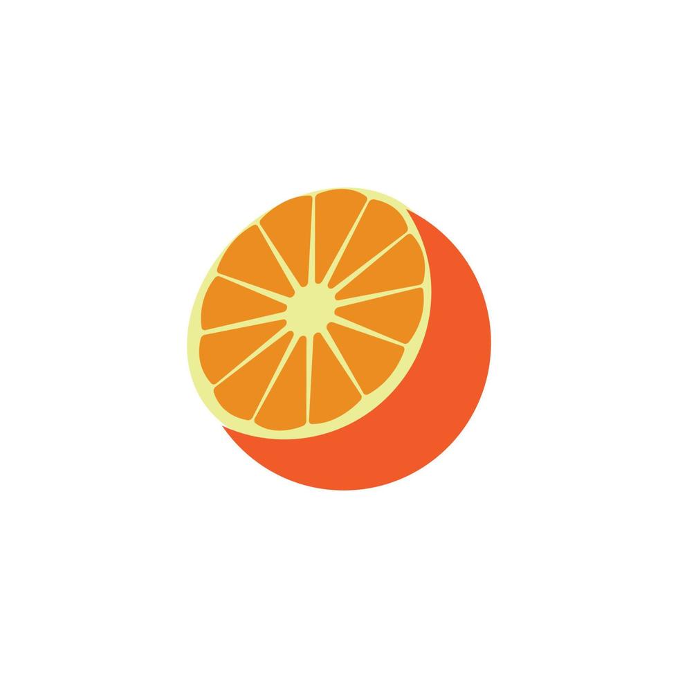 Diseño de ilustración de icono de vector de diseño de logotipo naranja