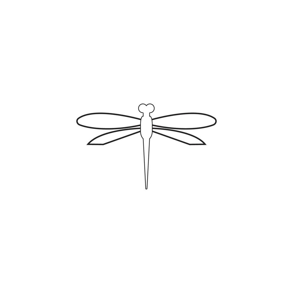 Dragonfly illustration icon design template vector