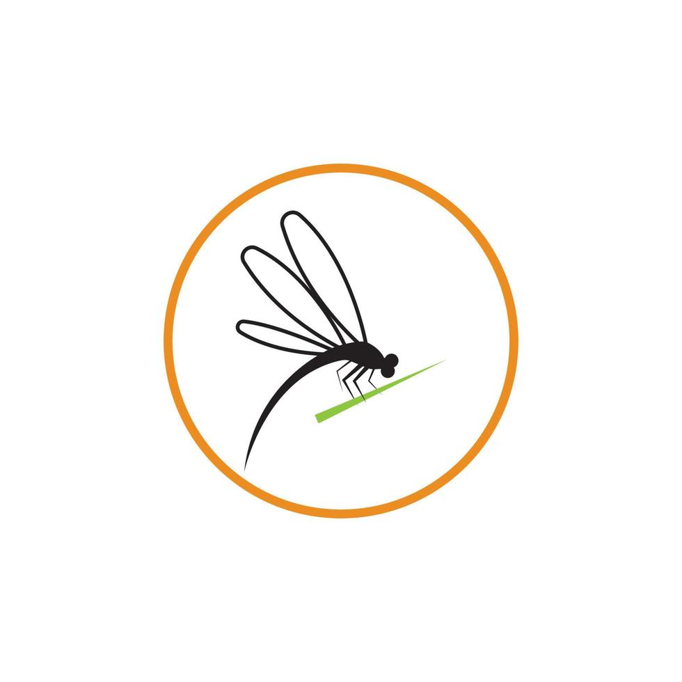 Dragonfly illustration icon design template vector