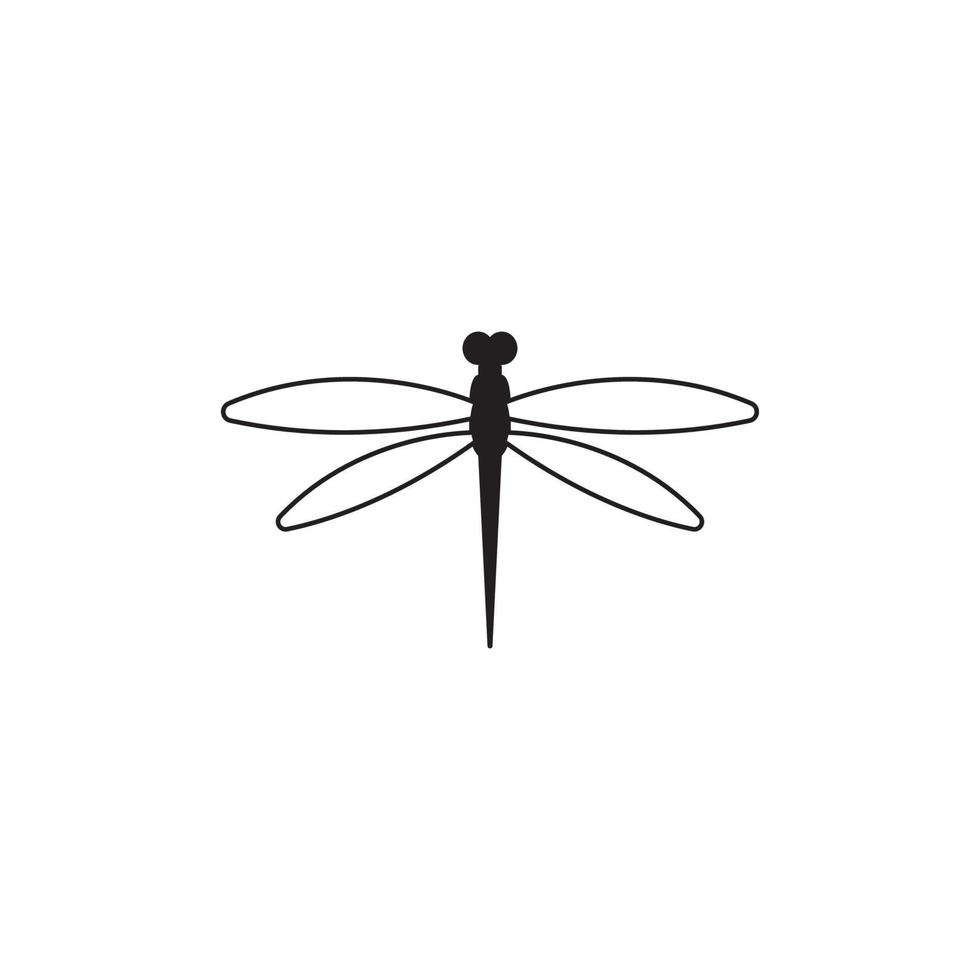 Dragonfly illustration icon design template vector