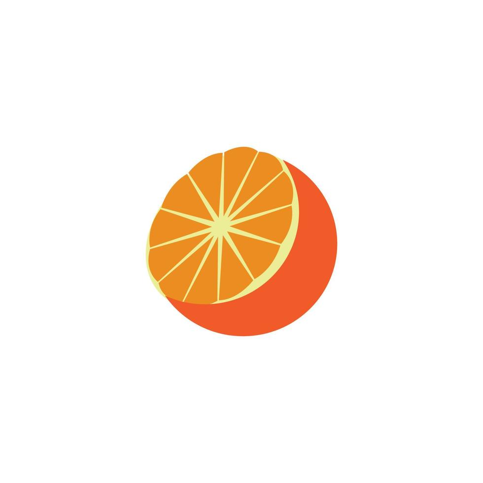 Diseño de ilustración de icono de vector de diseño de logotipo naranja