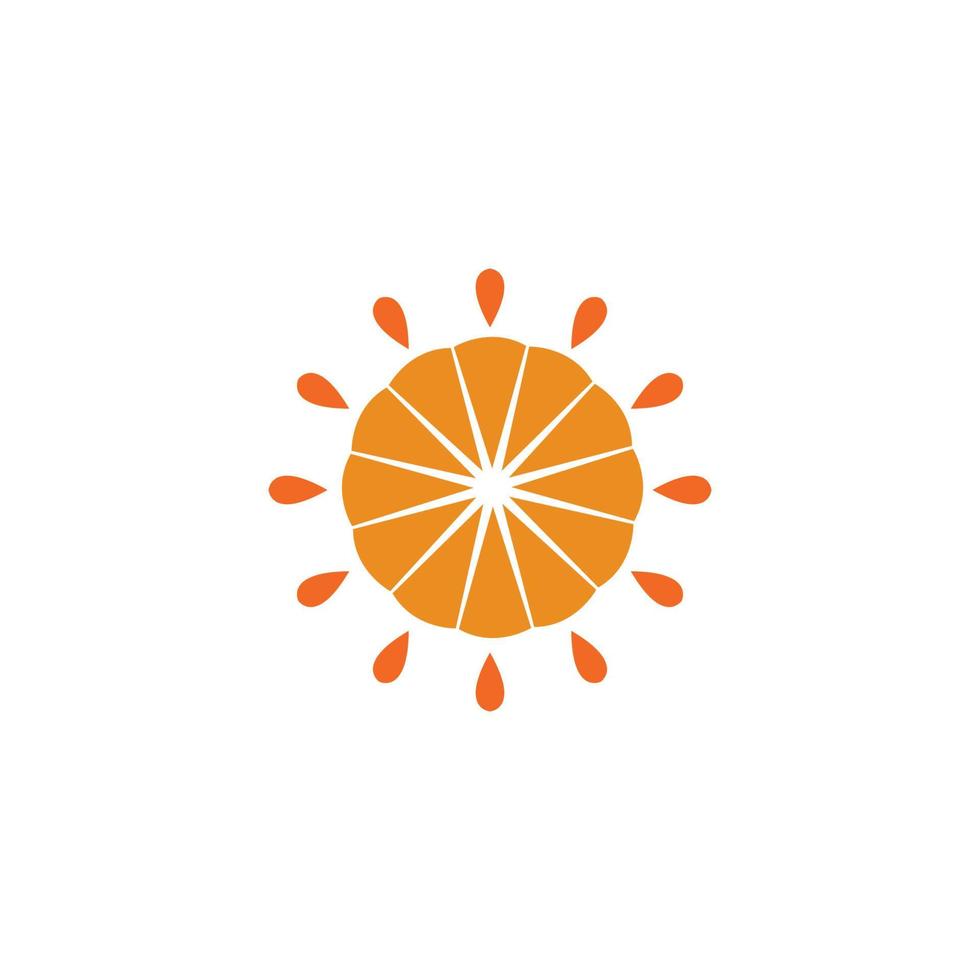 Diseño de ilustración de icono de vector de diseño de logotipo naranja