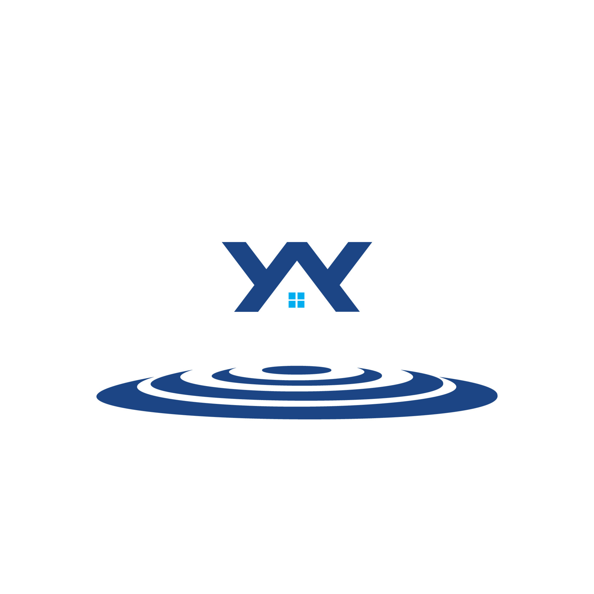 WA letter Blue logo. WA monogram, simple vector logo symbol. 5820967