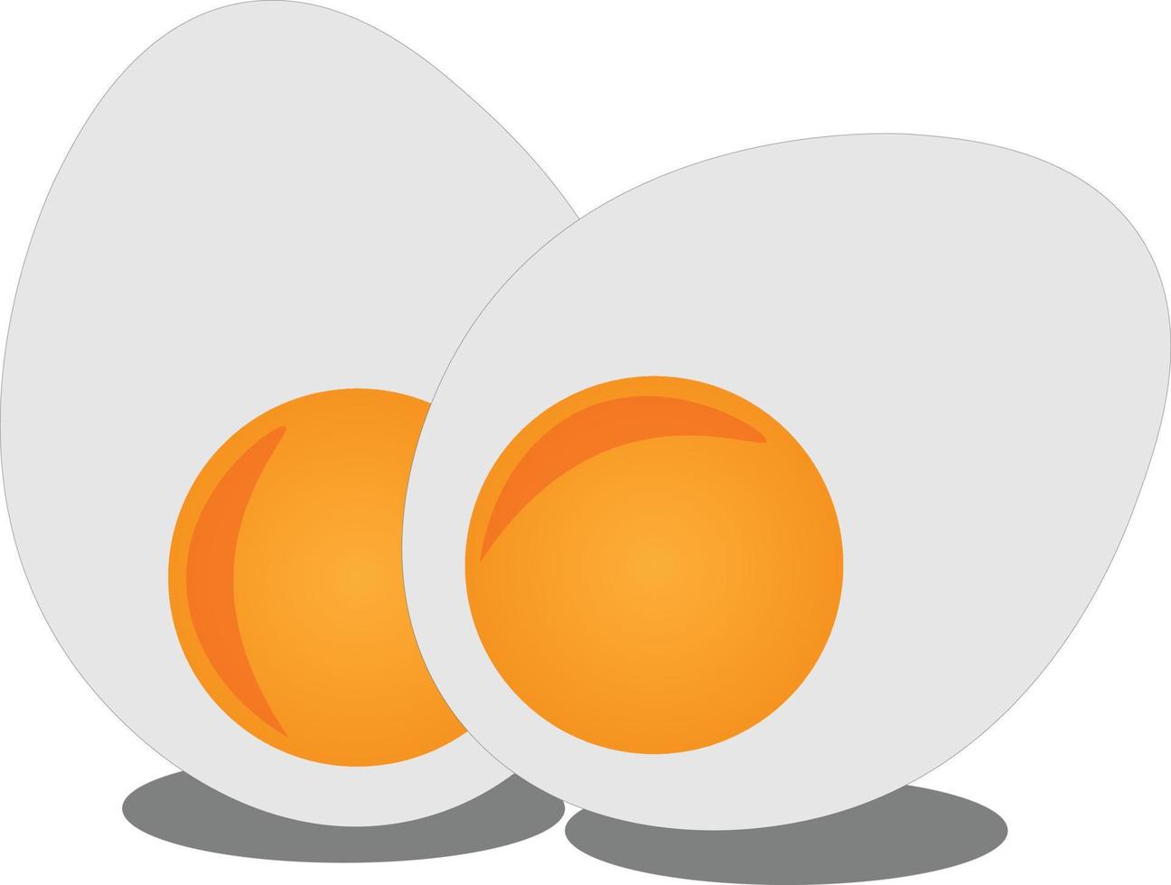 vector de serie de alimentos, vector de huevos cocidos. ideal para iconos, símbolos o signos