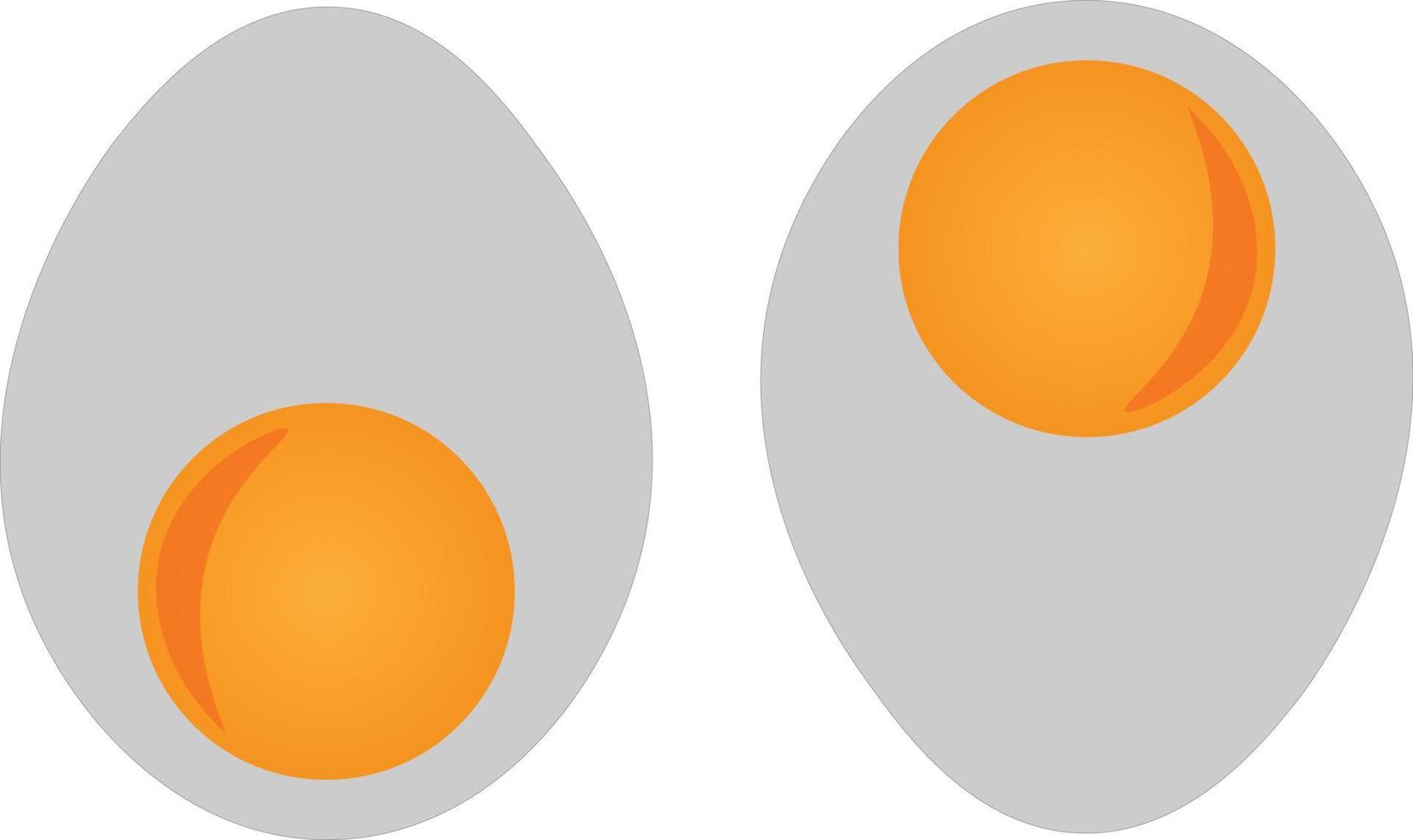 vector de serie de alimentos, vector de huevos con amarillo brillante. ideal para iconos, símbolos o signos