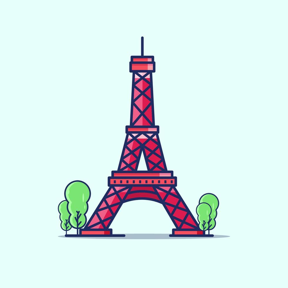 ilustración de la torre eiffel vector